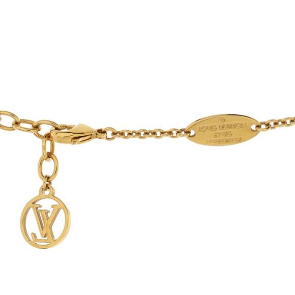 Louis Vuitton LV Iconic Necklace Metal with Crystals Gold - Picture 4 of 4